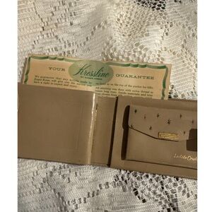 Vintage Dressline Tan Wallet Set with Guarantee Insert